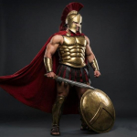 Spartan Leonidase t&auml;issoomuste komplekt 300 Spartan Warriori kost&uuml;&uuml;mikomplekt t&auml;ielikult kantav cosplay soomus, kingitus isale, vennale, poiss-s&otilde;brale, abikaasale