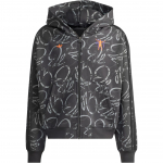 Adidas Originals Jude Bellingham T&auml;istr&uuml;kiga triibuline jalgpalli fliisist laia l&otilde;ikega kapuutsiga pikkade varrukatega jakk Meeste jakid KD6519 M