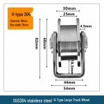 ML 304 roostevabast terasest fikseeritud rihmaratas laagritega