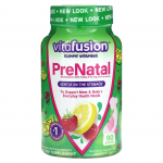 VitaFusion, PreNatal Kummikujulised Vitamiinid, Looduslik Vaarika-Sidrunlimonaad, 90 Kummikommi