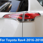 Tagatule lambi katte liist Toyota Rav4 Rav 4 2016 2017 2018 jaoks Kroomitud tagatule tulede kaitser&otilde;ngas Tarvikud Auto stiil gray