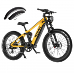Elektriratas VITILAN T7 PRO, 1000W mootor, 52V 20Ah aku, tippkiirus 55 km/h, s&otilde;iduulatus 120 km, 26*4,0 tollised rehvid kollane
