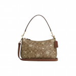 Coach Clara 26 Klassikaline Monogramm Suure Mahutavusega Lumimustriga V&auml;rviplokk Signatuuriga Kaetud L&otilde;uend Sile Nahk &Otilde;lakott CN688-IMWD9 Basic Set (Bag+Dust Bag)