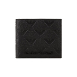 Emporio Armani &Uuml;leni Kotkapea Reljeefse Nahaga Rahakott Meeste Rahakott Must YEM122-Y142V-81072 Black