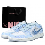 Jordan Air Jordan 1 kulumiskindlad madala s&auml;&auml;rega rulatangid meestele taevasinised FQ7687-300(Team169-&Otilde;nnelik) 40