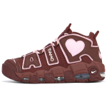 Nike Air More Uptempo Abrasion Resistant Mid top Vintage Basketball Shoes Women's Brown Pink DV3466-200(TeamTen-) 38
