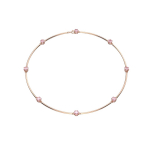 Swarovski Constella &uuml;mmarguse l&otilde;ikega roosa roosakulla pinnatud kuupmeetriline tsirkooniumoks&uuml;&uuml;d kaelakee Naiste kaelakee 5640281 Box (Random Color)