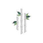Swarovski Peen L&auml;ikiv Bambusest Kristallist Rinnam&auml;rk Naiste rinnam&auml;rk 5645368 Box (Random Color),F,Silver