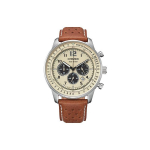Citizen FF seeria kolme silmaga sihver Eco-Drive veekindel kvartsist k&auml;ekell Meeste kellad Pruun CA4500-16X Regular Watch Box,Coffee Watch Dial