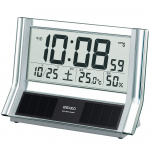 Seiko Lauakell H&uuml;briid P&auml;ikeseenergia Raadiojuhitav Digitaalne Kalender Temperatuur Niiskus N&auml;idik H&otilde;bedane Metallik SQ690S SEIKO h&otilde;be