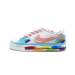 Nike Court Legacy Seitse V&auml;rvi Vikerkaar Kulumiskindel Madal Kets Rula Kingad Unisex Valge Sinine Roheline DH3161-100(team912-) 36
