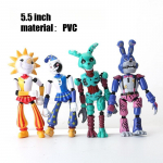 Fnaf 4tk/komplekt Five Nights At Freddy'S tegevuskujud liigenditega liigutatav kujuke m&auml;nguasi PVC kollektsiooninukk m&auml;nguasjad lastele t&auml;iskasvanutele laste s&uuml;nnip&auml;evakingitus