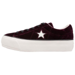 Converse One Star Platform Sametist Madalad Tumedad Sangriapunased Naiste Tennised Punane Egrett Must 558951C 36.5