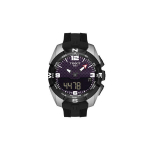 Tissot NBA seeria kvartsmehhanismiga 100m veekindel kell 45mm lilla sihver titaanist korpus kummirihm Meeste kellad T091.420.47.207.01 Black Dial