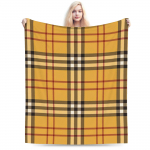 Kollane ruuduline tekk Kvaliteetne soe pehme visketekk Kevad Lapsed Kodu kaunistus Naljakas voodikate 130x150cm