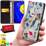Rahakotit&uuml;&uuml;pi &uuml;mbris Motorola Edge 60 Pro jaoks - Bluemooni kate tr&uuml;kiga + 9H klaas