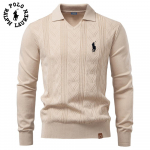 Ralph Lauren 2026 S&uuml;gis ja Talv Uus Tikandiga Meeste Jacquard Kampsun Meeste Pullover Kampsun &Uuml;hev&auml;rviline V-kaelusega Kootud Kampsun Meeste S