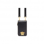 Versace La Medusa T&otilde;mblukuga Nahast V&auml;ike &Otilde;lakott Meeste &Otilde;lakott Must DP88555-DVT8ME-1B00V Basic Set (Bag+Dust Bag)