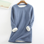 Naiste talvepullover termopesu jope pluss fliisist paksendatud fliiss&auml;rk sooja hoidmiseks S sinine