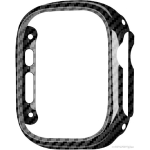 Apple Watch Ultra 3/2/1 jaoks &Uuml;mbris 49mm Aramid S&uuml;sinikkiust &Uuml;mbris Peen Minimalistlik &Otilde;huke Kukkumiskindel Kriimustusvastane Kaitse&uuml;mbris Carbon Glossy