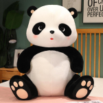25-50cm Hiiglaslik Armas Panda Nukk Pl&uuml;&uuml;sist M&auml;nguasi Hiiglaslik Karu Loomad Padjad Laste S&uuml;nnip&auml;ev J&otilde;ulukingitused Multikakujulised M&auml;nguasjad Suur Padi Voodil 25cm must