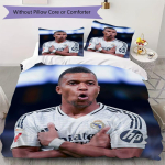 Kylian Mbapp&eacute; Muster Voodipesu komplekt Tekikott Padjap&uuml;&uuml;r Kodu kaunistus S&uuml;nnip&auml;evakingitus (1 * tekikott + 2 * padjap&uuml;&uuml;r ilma t&auml;idiseta) 135x200cm gray