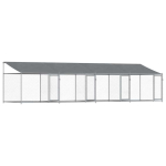 Koerakuut katuse ja ustega Hall 8 x 2 x 2 m Tsingitud teras