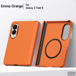 Sulada Grids Nahk PC Magsafe'i jaoks Kaaned Samsung Galaxy Z Fold8 ZFold8 Ultra Topeltliigendiga Metallist R&otilde;ngashoidja Soomus Tagakaas Galaxy Z Fold 8 Ultra