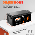 ELi &uuml;lemere laos P&auml;ikeseenergia salvestuss&uuml;steemid LiFePO4 liitiumakuplokk 24V 25,6V 200Ah 12,8V 100Ah 6000 ts&uuml;klit Sisseehitatud BMS 100 Ah 25.6V