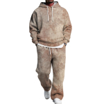 Meeste 2-osaline kiht-hoodie ja cargo-p&uuml;kste komplekt elastse v&ouml;&ouml;paelaga vabaaja kandmiseks XL gray