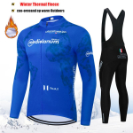 Talvine Tour De Italy D'ITALIA Jalgrattariided Meeste Bluus &Uuml;htne Kost&uuml;&uuml;m Rattas&otilde;idu Fliisist S&auml;rk Spordikomplekt Jalgrattariided 2026 Asian size-4XL