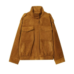 Naiste vintage seisev krae kunstnahast jakk, lai l&otilde;ige, vabaaja &uuml;ler&otilde;ivas, v&auml;rvides: khaki, tumepruun, beež L brown