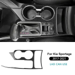 Kia Sportage 2017 2018 2019 2020 2021 LHD jaoks Ehtne pehme s&uuml;sinikkiust kleebis Auto k&auml;igukangi veetopsi paneeli siseaksessuaarid Black Carbon gray