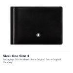 MONTBLANC Meisterstuck Kaheklapiga Nahast Rahakott Meeste Must 5525 One Size 4