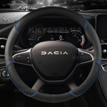 Mikrofiiber nahast auto roolikatete Dacia Logan Sandero Duster Lodgy Jogger Dokker Spring 2017-2024 Autotarvikud sinine
