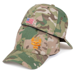 Unisex Kahveldatud Hunt Tikandiga Snapback Kamuflaažiline Baseballi M&uuml;ts Kevad ja S&uuml;gis V&auml;litingimustes Reguleeritav Vabaaja P&auml;ikesekaitsem&uuml;ts gray