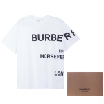 Burberry meeste T-s&auml;rk Horseferry tr&uuml;kiga Valge/Must 80406911 S black