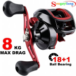 Kalastusrull 18+1BB 8.1:1 s&ouml;&ouml;tmisrullid 18LB s&uuml;sinikuheitjad vasak- ja parempoolne p&uuml;&uuml;girull Left Hand