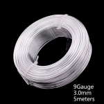 Alumiiniumist k&auml;sit&ouml;&ouml;traat 1/1.5/2/2.5/3mm 5m/rullmaterjal isetegemise ehete valmistamise k&auml;sit&ouml;&ouml; 9Gauge 3.0mm