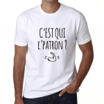ULTRABASIC - Homme Graphique Cest Qui l Patron T-s&auml;rk XS valge suitsuv&auml;rv