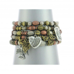 Les Tr&eacute;sors De Lily [F3371] - Bracelet Cr&eacute;ateur 'Cun&eacute;gonde' Tricolore h&otilde;be