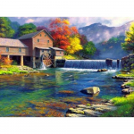 Ristpistes Teemanttikandid M&auml;gi ja River Flow t&auml;isringi teemantmaali kodukaunistus 20X30CM