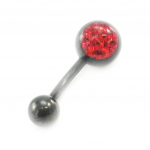 Les Tr&eacute;sors De Lily [I9489] - Body Piercing 'Cristal' rouge punane