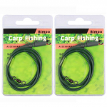 Bimoo 2PCS 11kg test monofilament karpkala p&uuml;&uuml;giseadme juhtn&ouml;&ouml;r kummist varruka ja plii kaaluklambri ja p&ouml;&ouml;ratava j&auml;meda p&uuml;&uuml;giga