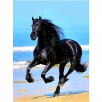 T&auml;ielik 5D-teemantmaal joonisfilm Loomade hobune Mosaiik Tikand Ristpistes Kodukaunistus K&auml;sitsi valmistatud 25x30cm