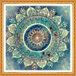 5D Teemantmaal Ristpistes Mandala Kodukaunistus T&auml;iskividega sisekujundus Teemanttikandid 20X30CM