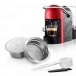 benfuchen roostevabast terasest korduvkasutatavad korduvt&auml;idetavad kohvikapslid, mis &uuml;hilduvad LAVAZZA A MODO MIO kohvitassi filtriga 60 tk alumiiniumfooliumiga h&otilde;be