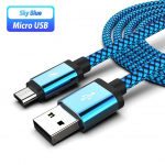 Mikro-USB telefoni kaabel Android laadija kaabel Kabel Micro USB laadimisjuhe Samsung S6 S7 jaoks Huawei OPPO Oneplus Xiaomi Redmi 5 Plus 7A 7 6 6A S2 3M sinine