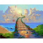 5D Teemanttikandid Teemantmaal Ristpistes Cat In Heaven Mosaiic Kit Kodukaunistus K&auml;sitsi valmistatud Kunst Kingitused 20X30CM