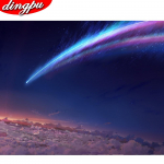 T&auml;is&uuml;mmargused teemantmaalikomplektid Punase veini mosaiiktikandid maastik ristpistes k&ouml;&ouml;gi seinakaunistus 20X30CM